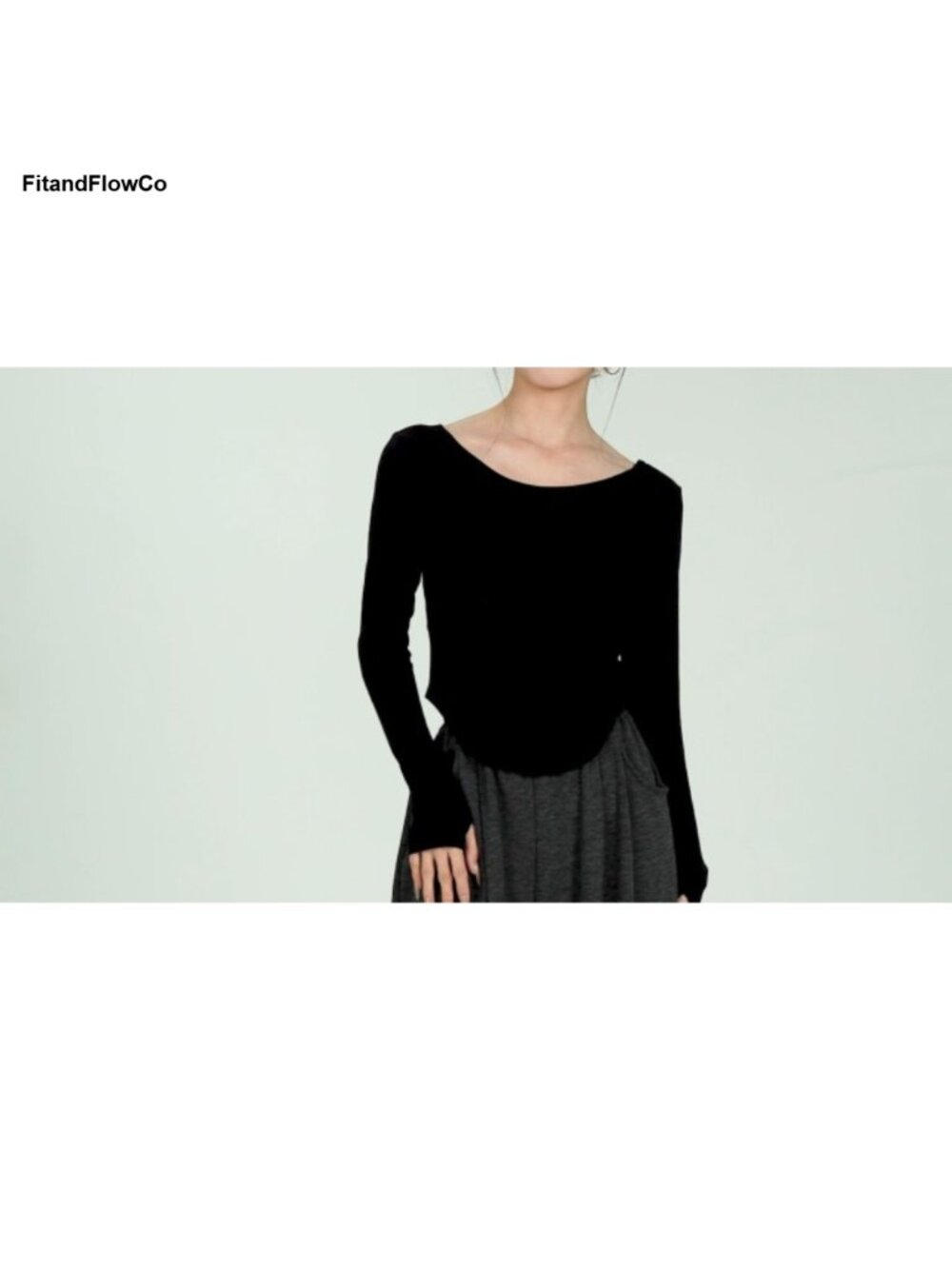 Women's Ballet Wrap Top Long Sleeve Dance Shirt Modal Yoga Workout Crop - Picture 6 of 6